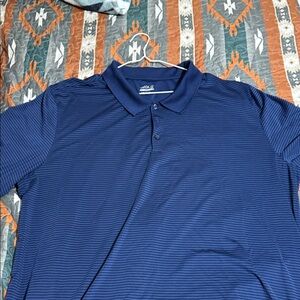 BCG Men's Striped Navy Polo Shirt